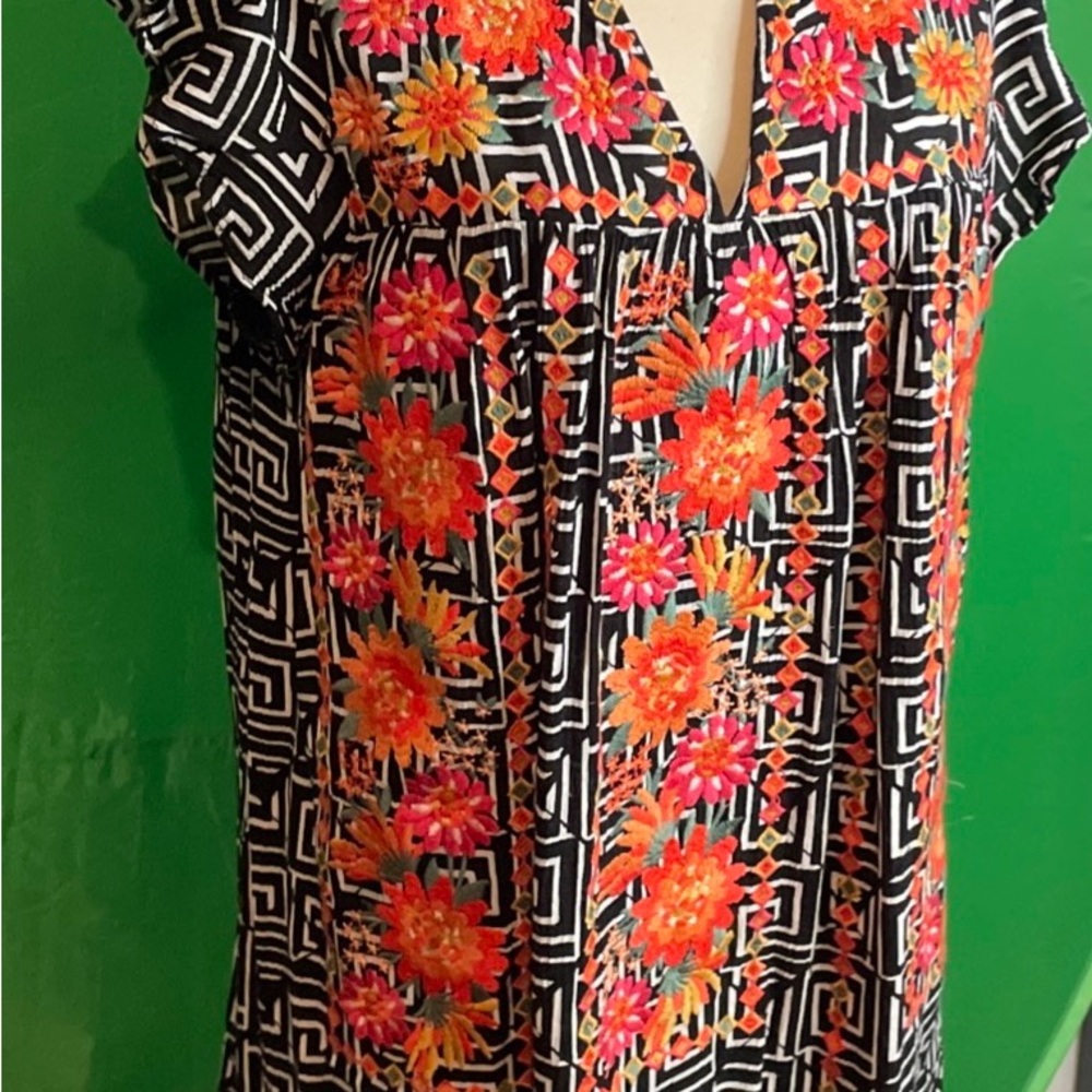 Gaudi Sz S Floral Embroidered Dress